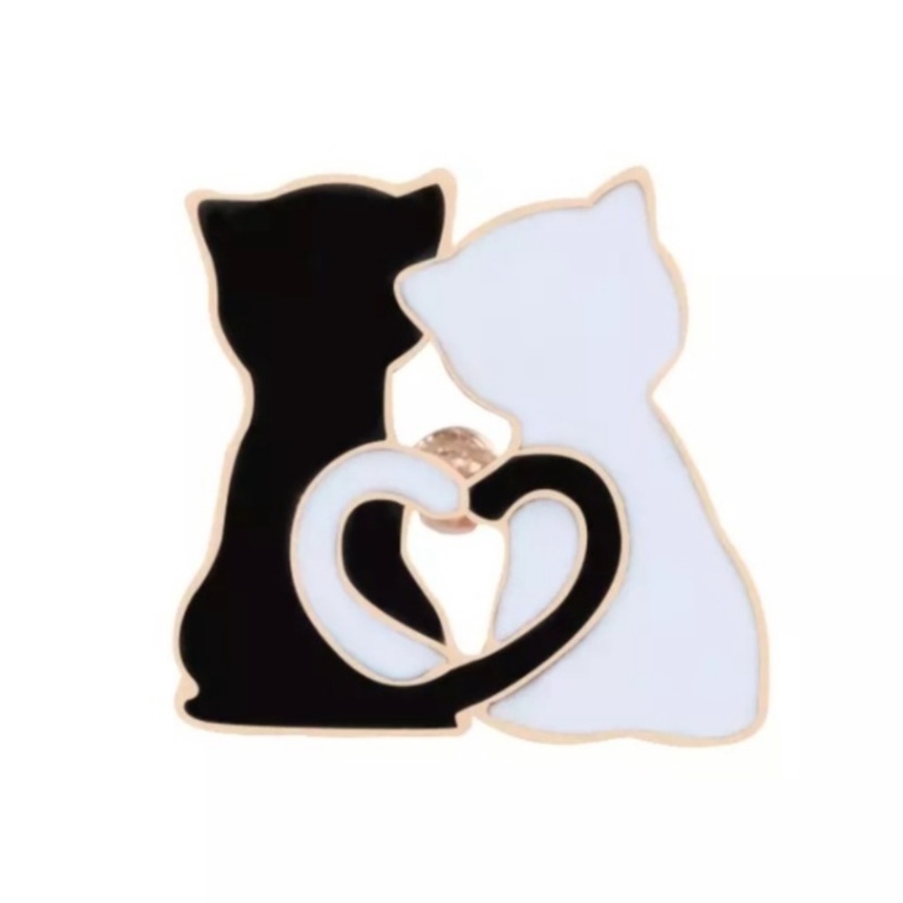 HUGGING CAT PIN